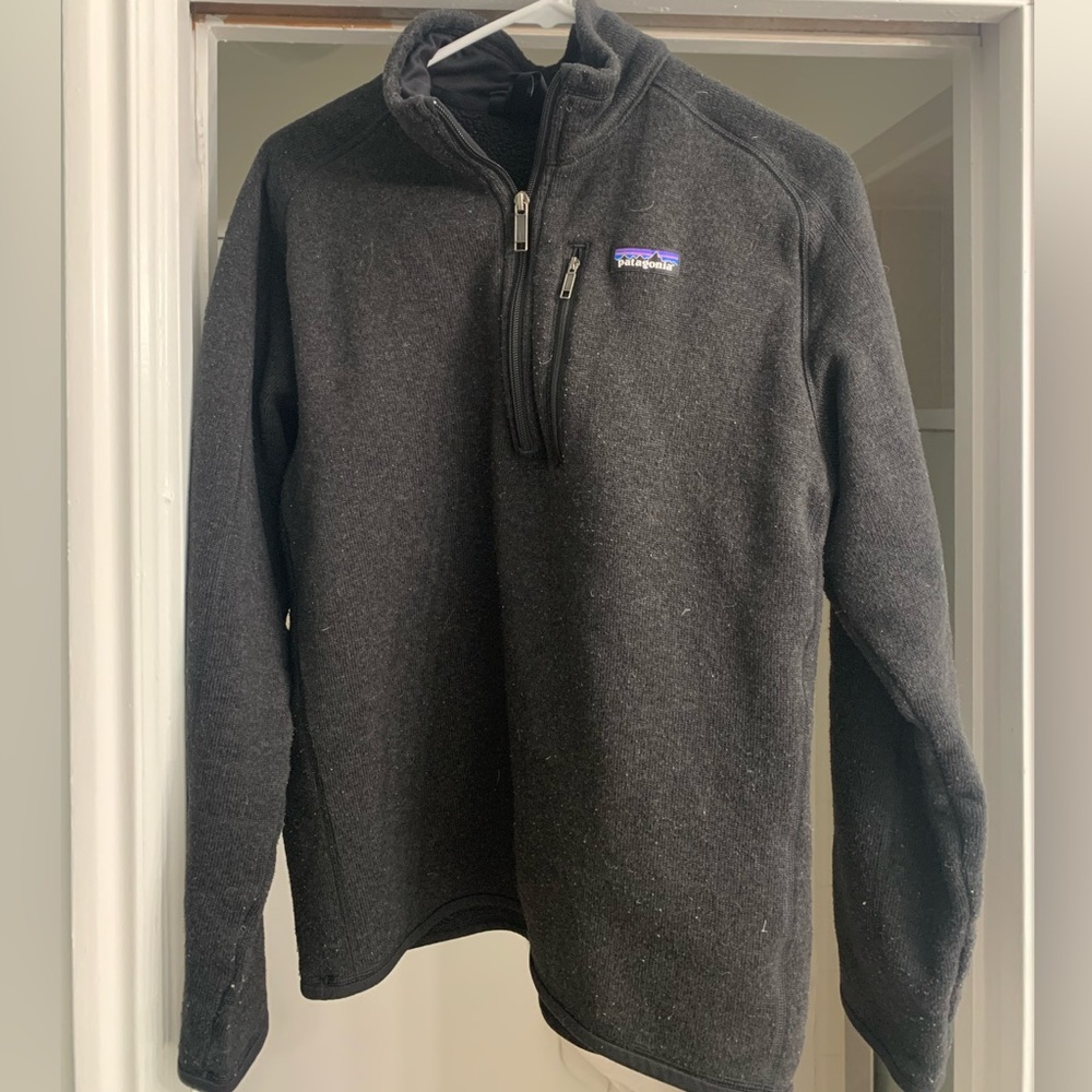 Patagonia Better Sweater 1/4 Zip Black Medium Outdoor Activewear